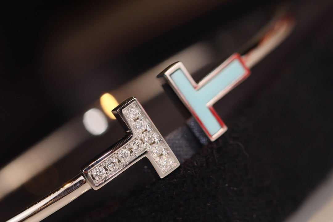 [Stellar jewels]T BRACELET 1.8MM TURQUOISE DIAMOND PINK GOLD