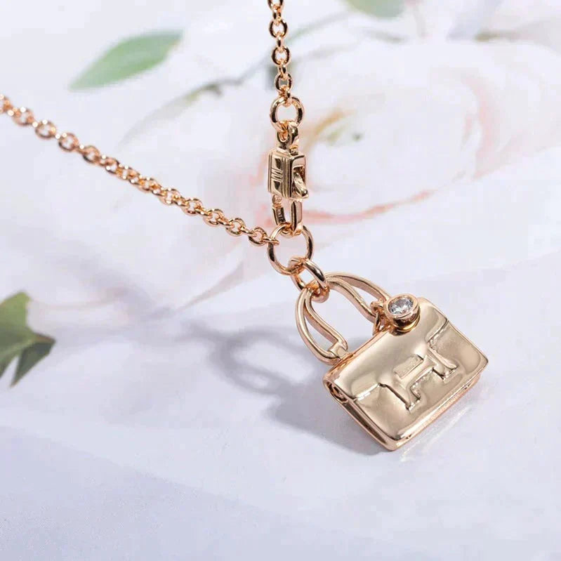 [Stellar Jewelry]AMULETTE PEDANT ROSE GOLD NECKLACE
