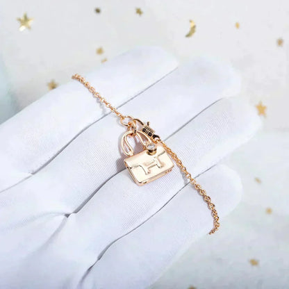 [Stellar Jewelry]AMULETTE PEDANT ROSE GOLD NECKLACE