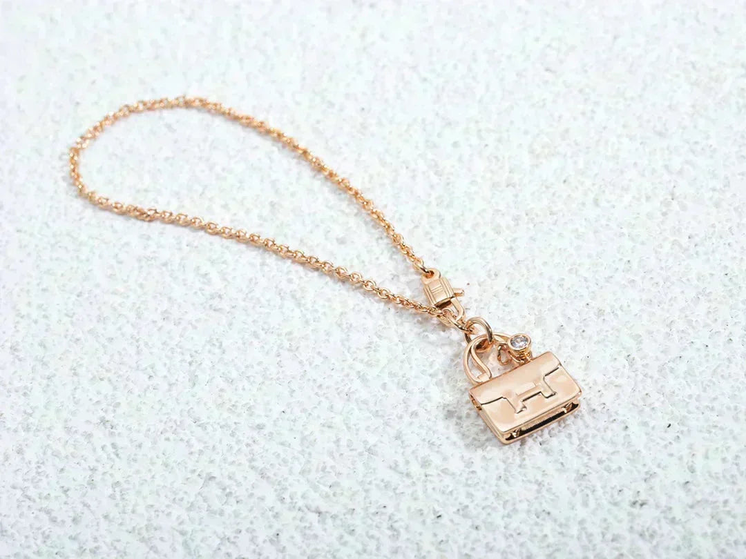 [Stellar Jewelry]AMULETTE PEDANT ROSE GOLD NECKLACE
