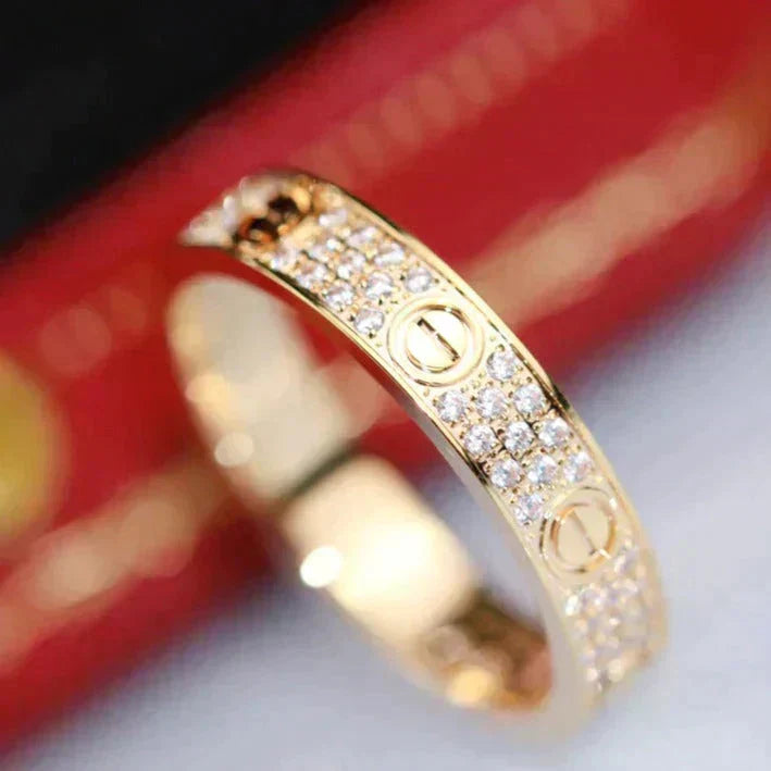 [Stellar Jewelry]LOVE RING 3.6MM DIAMOND PAVED