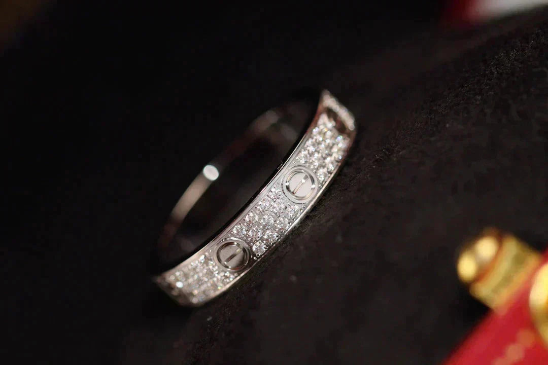 [Stellar Jewelry]LOVE RING 3.6MM DIAMOND PAVED