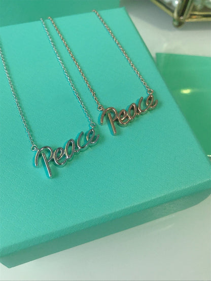 [Stellar jewels]PEACE TEXT PEDANT NECKLACE