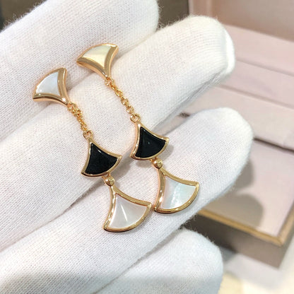 [Stellar Jewelry]DREAM EARRINGS 3 MOTIFS ONYX MOP PINK GOLD