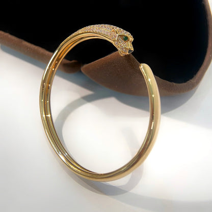 [Stellar Jewelry]PANTHERE GOLD DIAMOND OPEN BRACELET