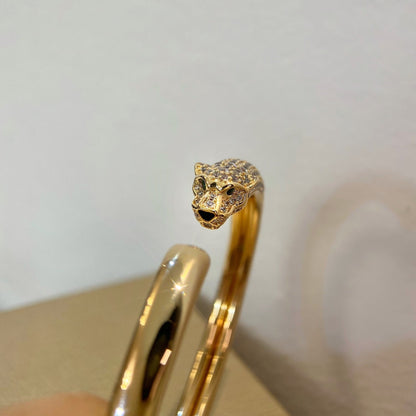 [Stellar Jewelry]PANTHERE GOLD DIAMOND OPEN BRACELET