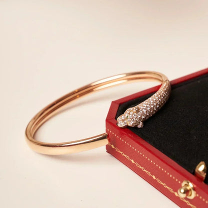 [Stellar Jewelry]PANTHERE HALF DIAMOND OPEN BRACELET