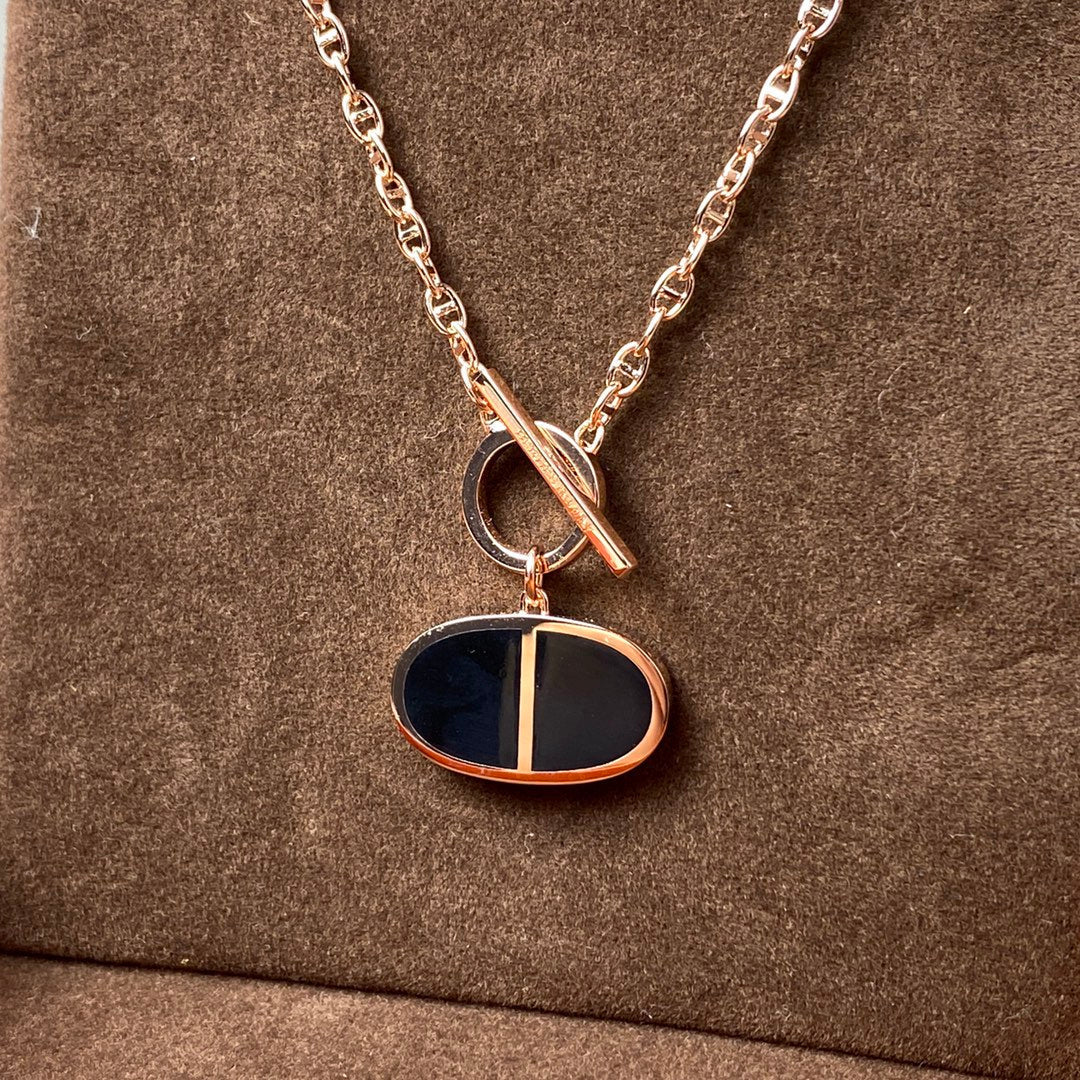 [Stellar Jewelry]CHAINE VERSO BLACK CERAMIC NECKLACE