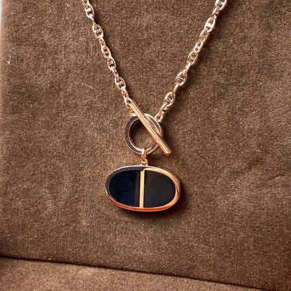 [Stellar Jewelry]CHAINE VERSO BLACK CERAMIC NECKLACE