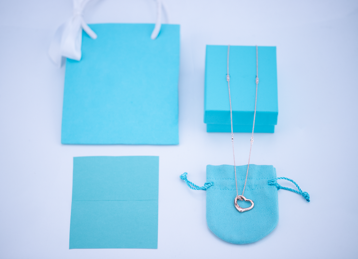 [Stellar jewels]OPEN HEART PEDANT PINK GOLD NECKLACE
