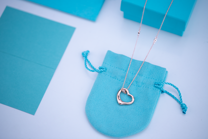 [Stellar jewels]OPEN HEART PEDANT PINK GOLD NECKLACE