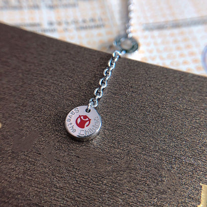 [Stellar Jewelry]ZERO 1 BLACK CERAMIC SILVER NECKLACE