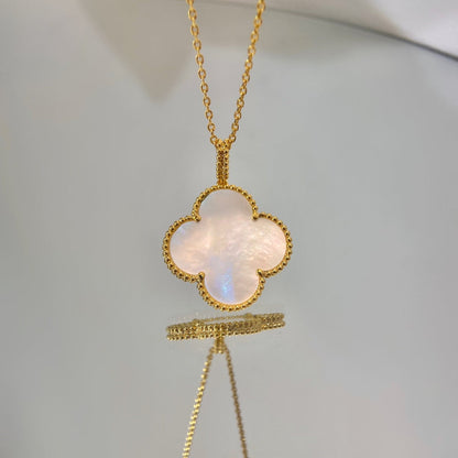 [Stellar Jewelry]CLOVER 25MM MOP LARGE PENDANT NECKLACE