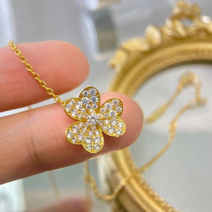 [Stellar Jewelry]FLOWER DIAMOND NECKLACE