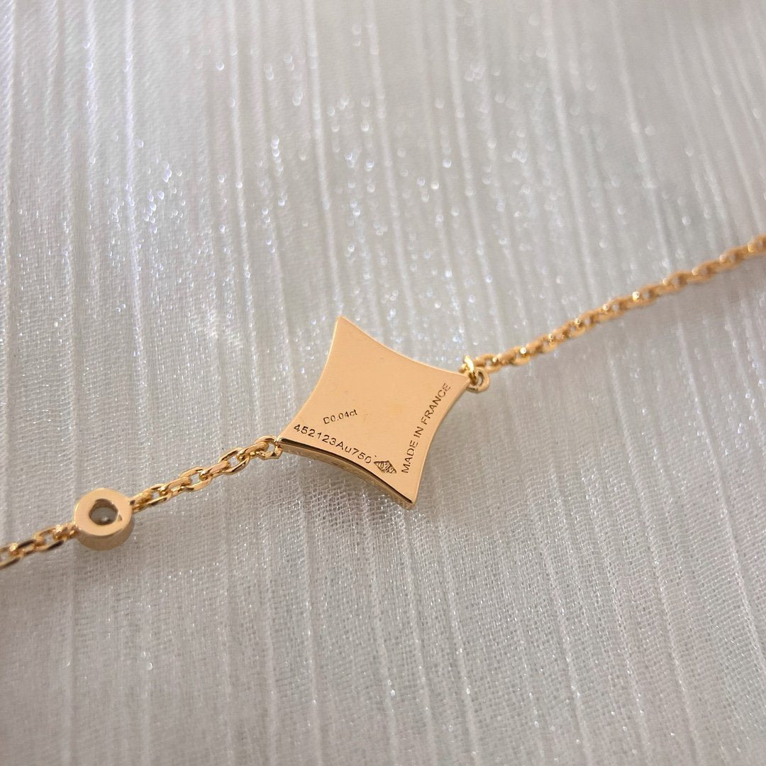 [Stellar Jewelry]COLOR STAR CARNELIAN PINK GOLD DIAMOND BRACELET