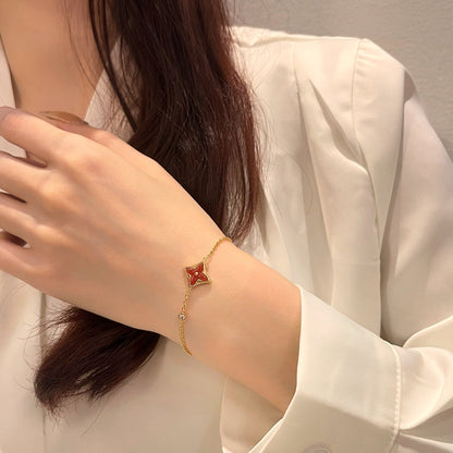 [Stellar Jewelry]COLOR STAR CARNELIAN PINK GOLD DIAMOND BRACELET
