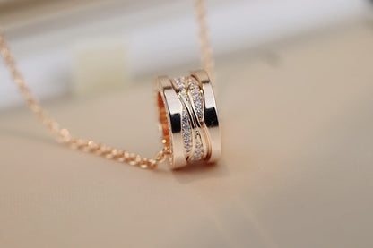 [Stellar Jewelry]ZERO 1 PINK GOLD DIAMOND NECKLACE