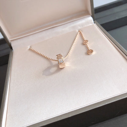 [Stellar Jewelry]SERPENTI PEDANT DIAMOND PINK GOLD NECKLACE