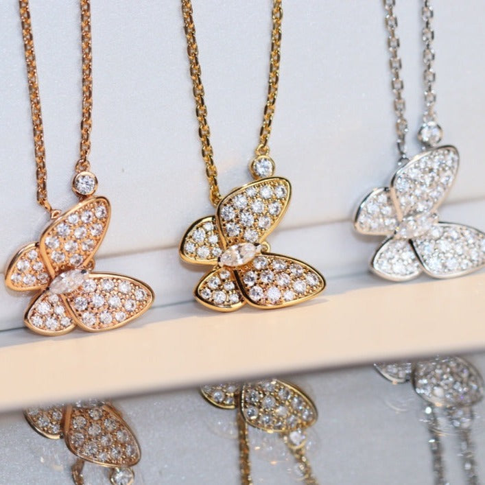 [Stellar Jewelry]BUTTERFLY DIAMOND NECKLACE
