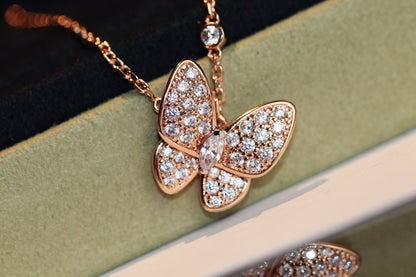 [Stellar Jewelry]BUTTERFLY DIAMOND NECKLACE