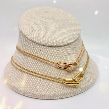 [Stellar jewels]HARDWEAR GOLD DOUBLE LINK NECKLACE