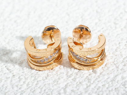 [Stellar Jewelry]ZERO 1 PINK GOLD DIAMONDS EARRINGS