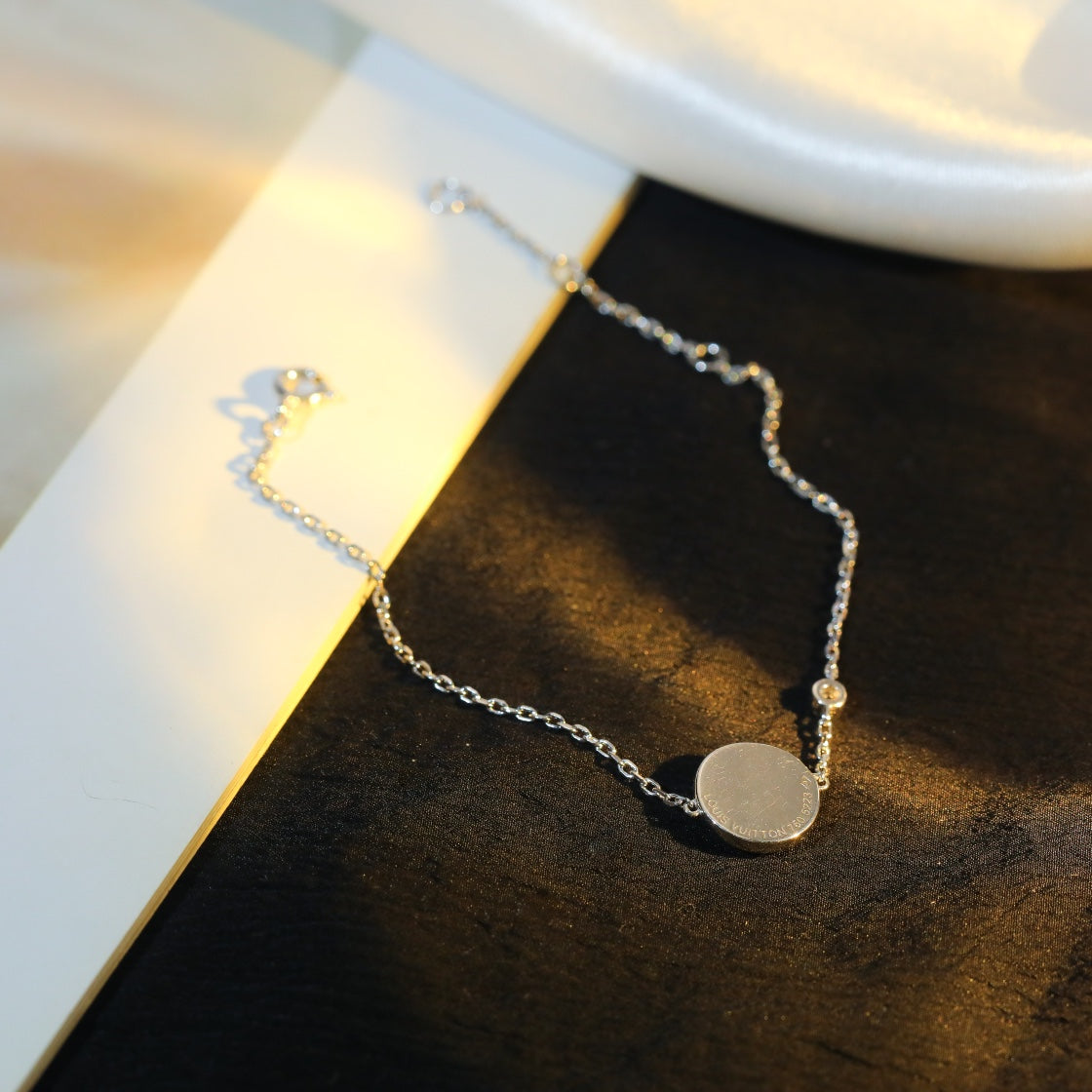 [Stellar Jewelry]SUN MOTIF PINK MOP SILVER BRACELET