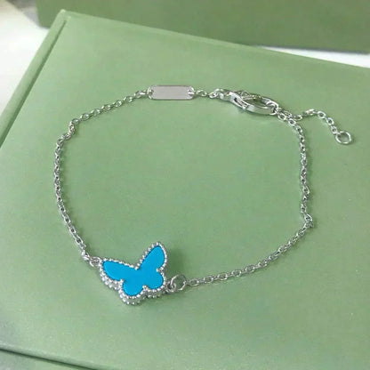 [Stellar Jewelry]BUTTERFLY TURQUOISE BUTTERFLY BRACELET SILVER