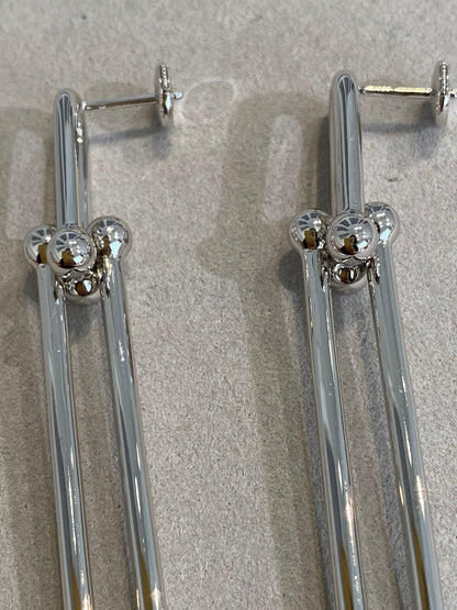[Stellar jewels]HARDWEAR DOUBLE LONG LINK EARRINGS