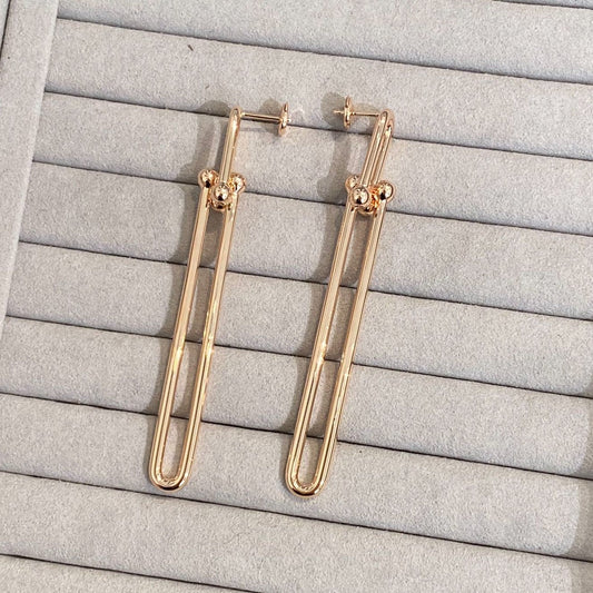 [Stellar jewels]HARDWEAR DOUBLE LONG LINK EARRINGS