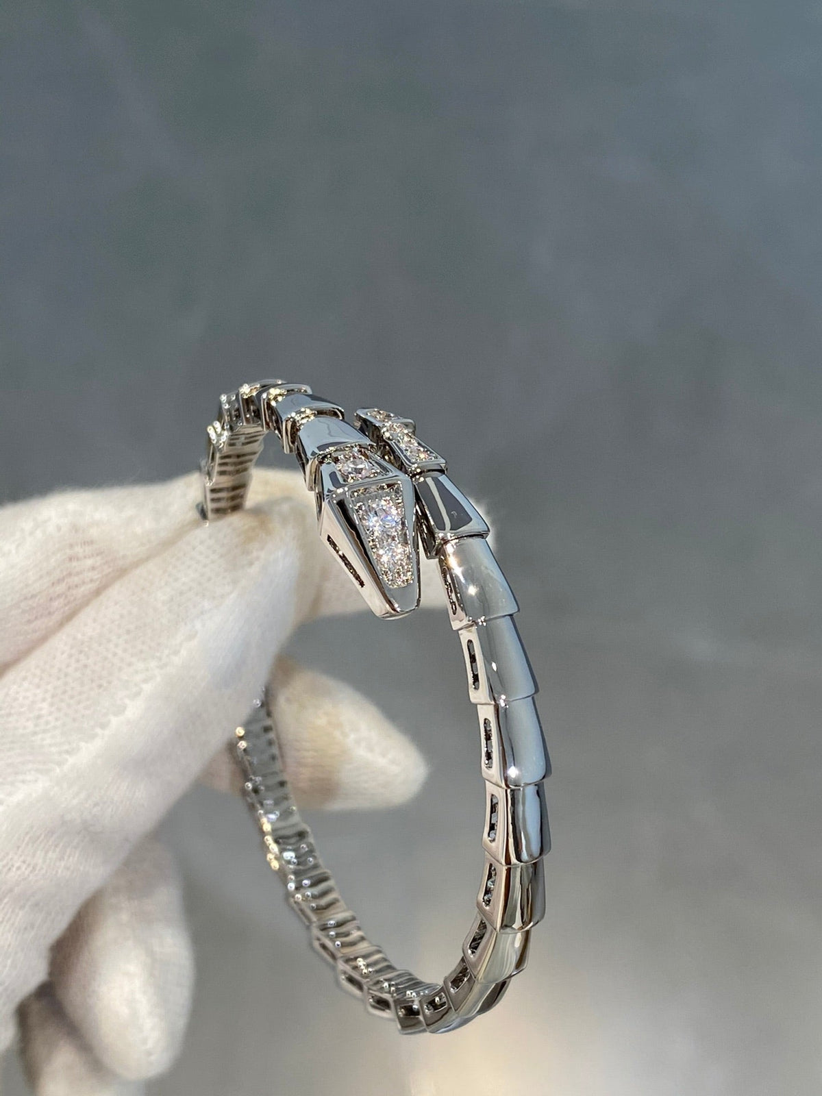[Stellar Jewelry]SERPENTI BRACELET DIAMONDS SILVER