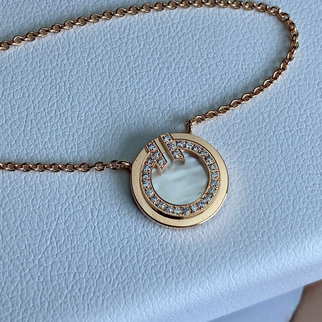 [Stellar jewels]T DIAMOND CIRCLE PEDANT NECKLACE