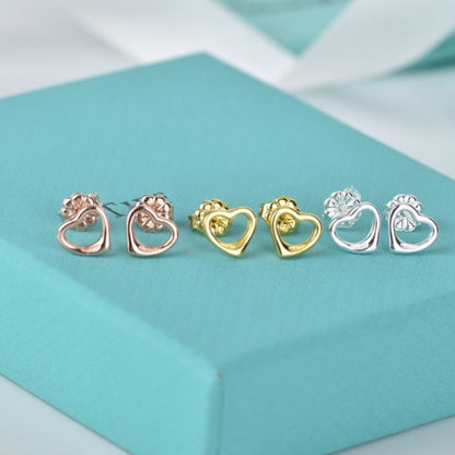 [Stellar jewels]OPEN HEART STUD EARRINGS