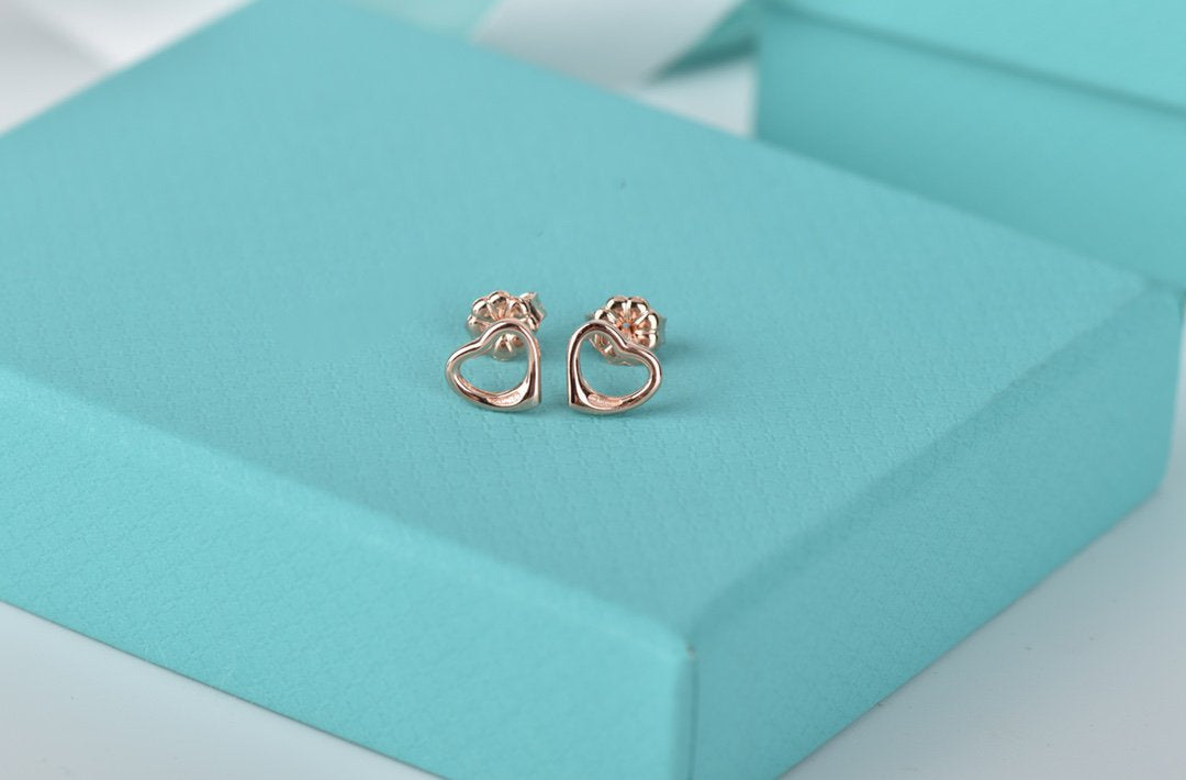 [Stellar jewels]OPEN HEART STUD EARRINGS