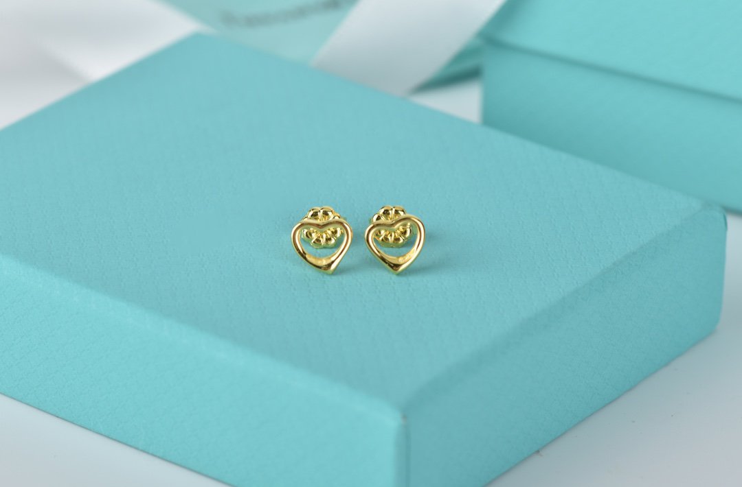 [Stellar jewels]OPEN HEART STUD EARRINGS