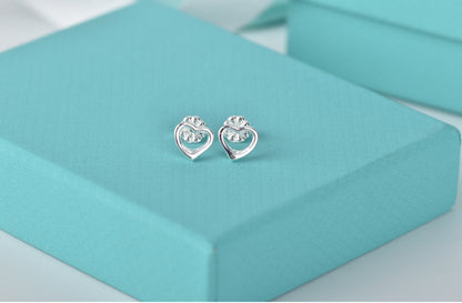 [Stellar jewels]OPEN HEART STUD EARRINGS