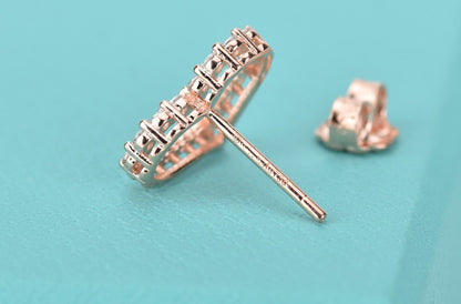 [Stellar jewels]OPEN HEART STUD DIAMOND EARRINGS