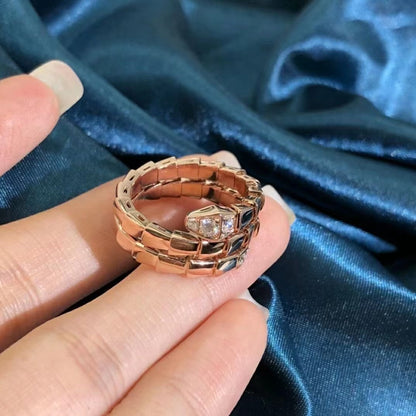 [Stellar Jewelry]SERPENTS DOUBLE ROW DIAMOND RING