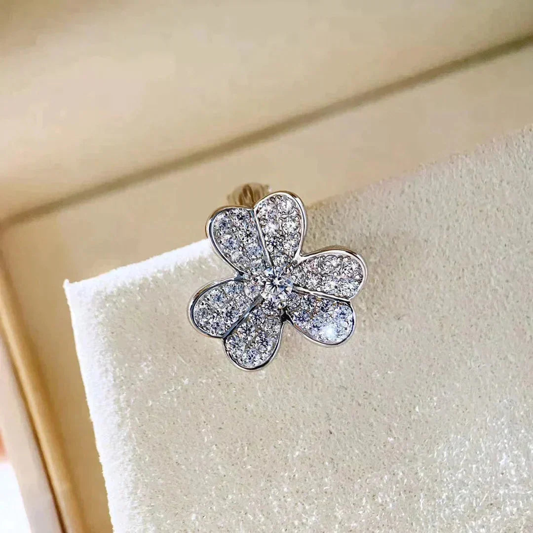 [Stellar Jewelry]CLOVER COMOS DIAMOND EARRINGS SILVER