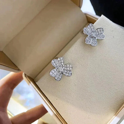 [Stellar Jewelry]CLOVER COMOS DIAMOND EARRINGS SILVER