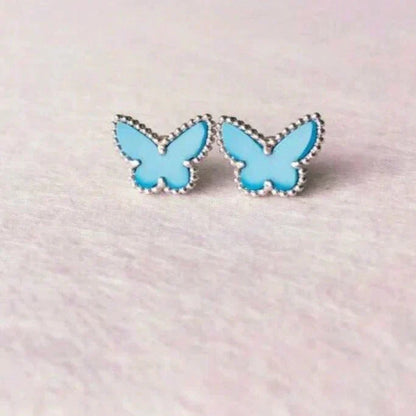 [Stellar Jewelry]BUTTERFLY TURQUOISE EARRINGS SILVER