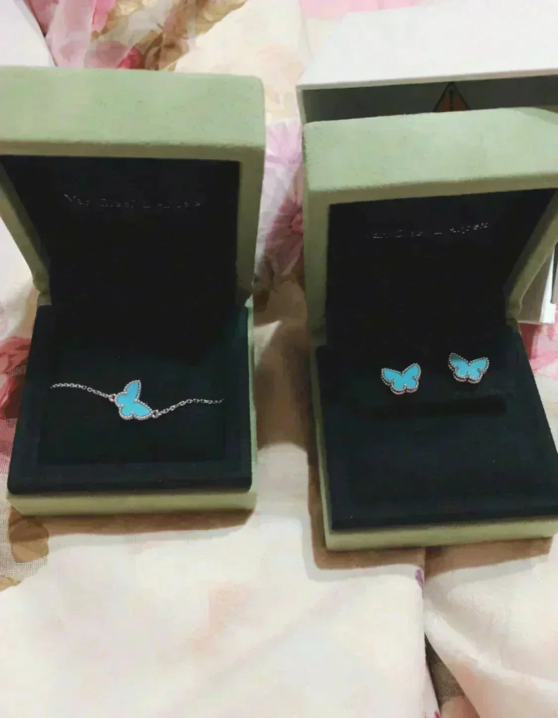 [Stellar Jewelry]BUTTERFLY TURQUOISE EARRINGS SILVER