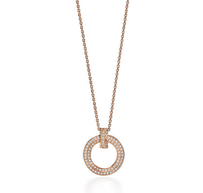 [Stellar jewels]T CIRCLE PEDANT DIAMOND NECKLACE