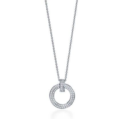 [Stellar jewels]T CIRCLE PEDANT DIAMOND NECKLACE
