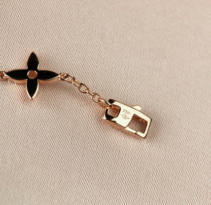 [Stellar Jewelry]STAR AND SUN 7 MOTIFS GOLD BRACELET