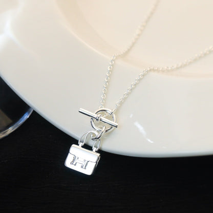 [Stellar Jewelry]POP H PEDANT SILVER NECKLACE