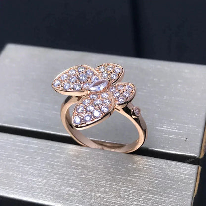[Stellar Jewelry]BUTTERFLY PINK GOLD DIAMOND RING