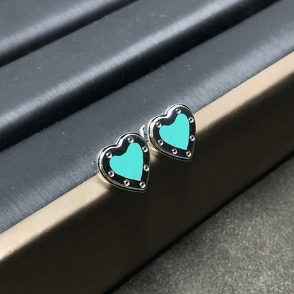[Stellar jewels]HEART STUD SILVER EARRINGS