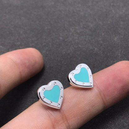 [Stellar jewels]HEART STUD SILVER EARRINGS