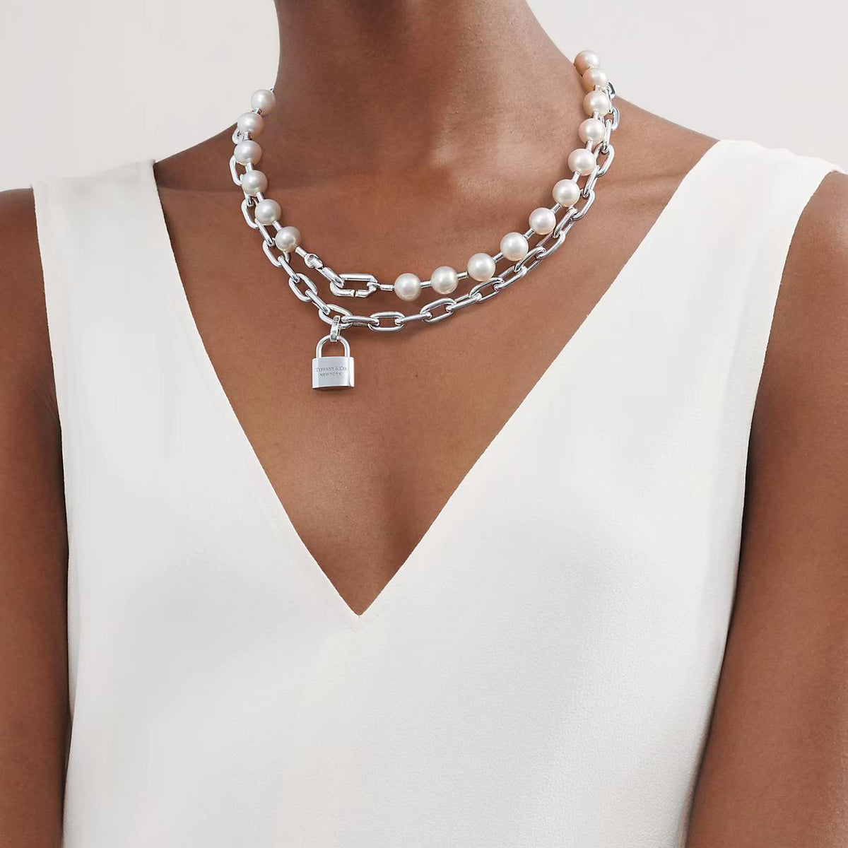 [Stellar jewels]HARDWEAR PEARL WRAP NECKLACE